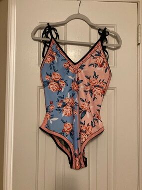Tropical Floral Reversible One-Piece Swimsuit